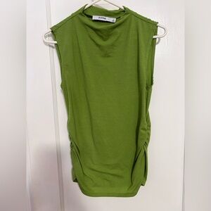 JustFab Green High Neck Sleeveless Blouse